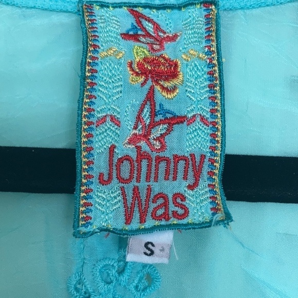 𝅺JOHNNY WAS Embroidered floral eyelet sleeveless blouse.S. As is . - Picture 5 of 8